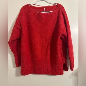Free People Red Sweater